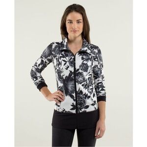 Lululemon Athletica Black and White Bomber Jacket